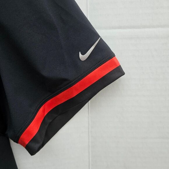 Nike Golf Tour Performance Dri-FIT Polo Men’s XL Black Red Stripe Shirt - Picture 4 of 5